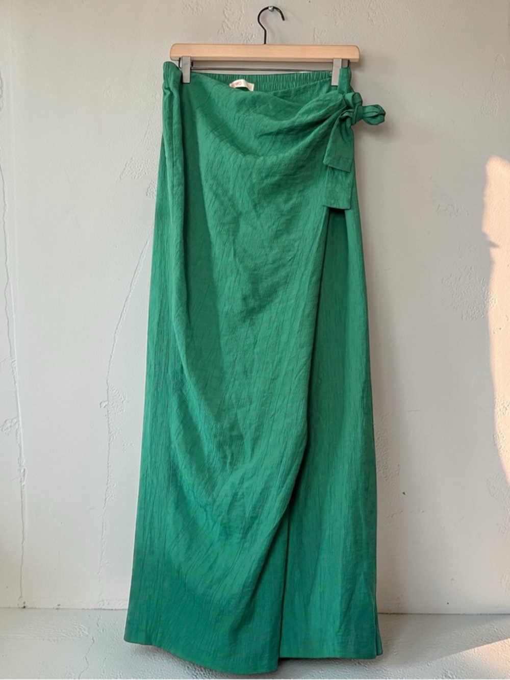 NWOT INTEMPO™ Emerald Textured Wrap Pants Sz L Wide Leg High Waist Pirate-core - Picture 10 of 15